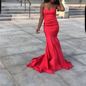 Elegant Red Evening Gown